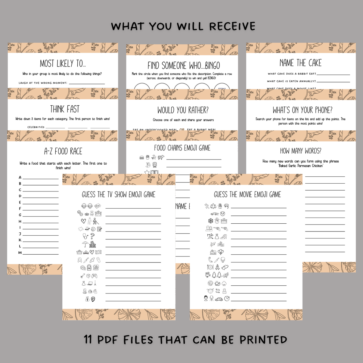 Dinner Party Games Printable, Icebreaker Questions, Adult Party Fun Co ...