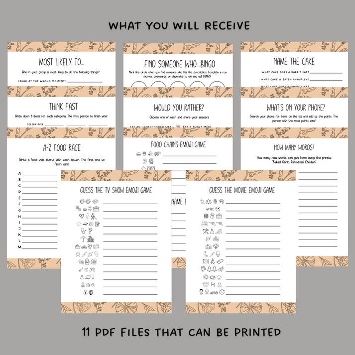 Printable Party Game Questions