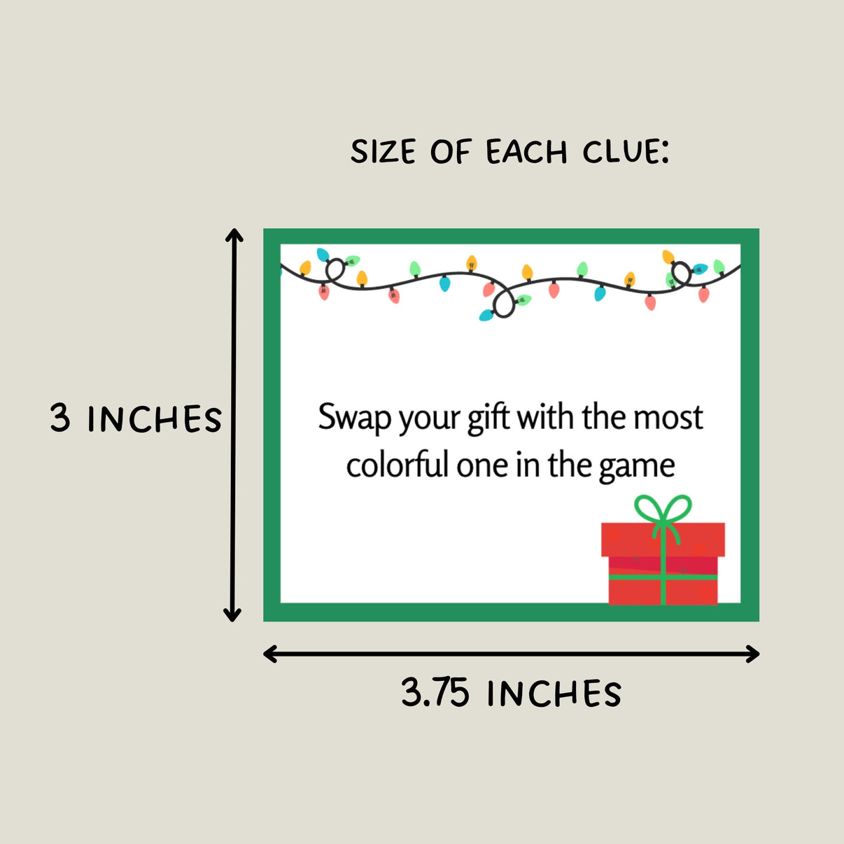Christmas Gift Exchange Game Printable, White Elephant Yankee Swap ...