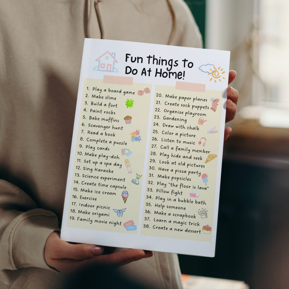 Fun Routine Chart Play Routine Chart For Kids, Fun Home Activities Printable – Scribbled LLC