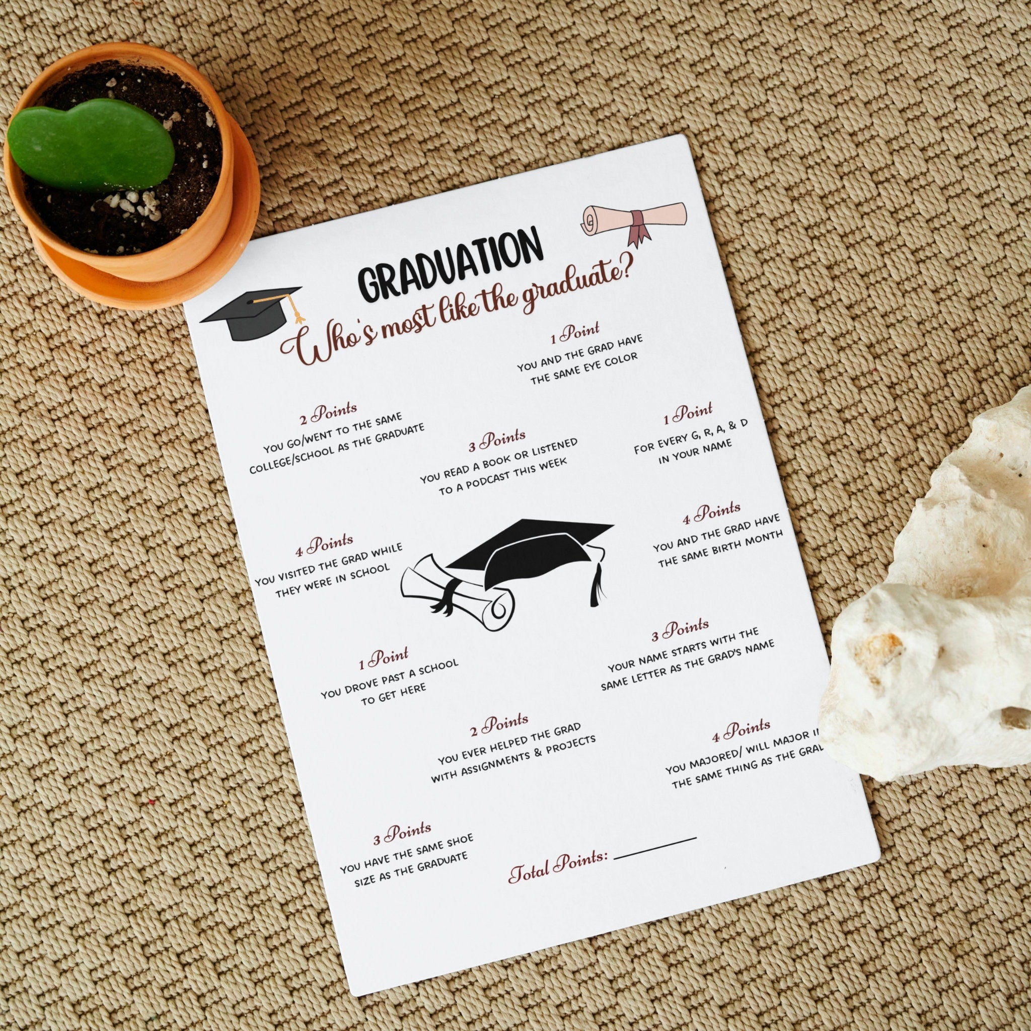 Graduation Party Games Printable, Grad Day Activity Ideas – Scribbled LLC