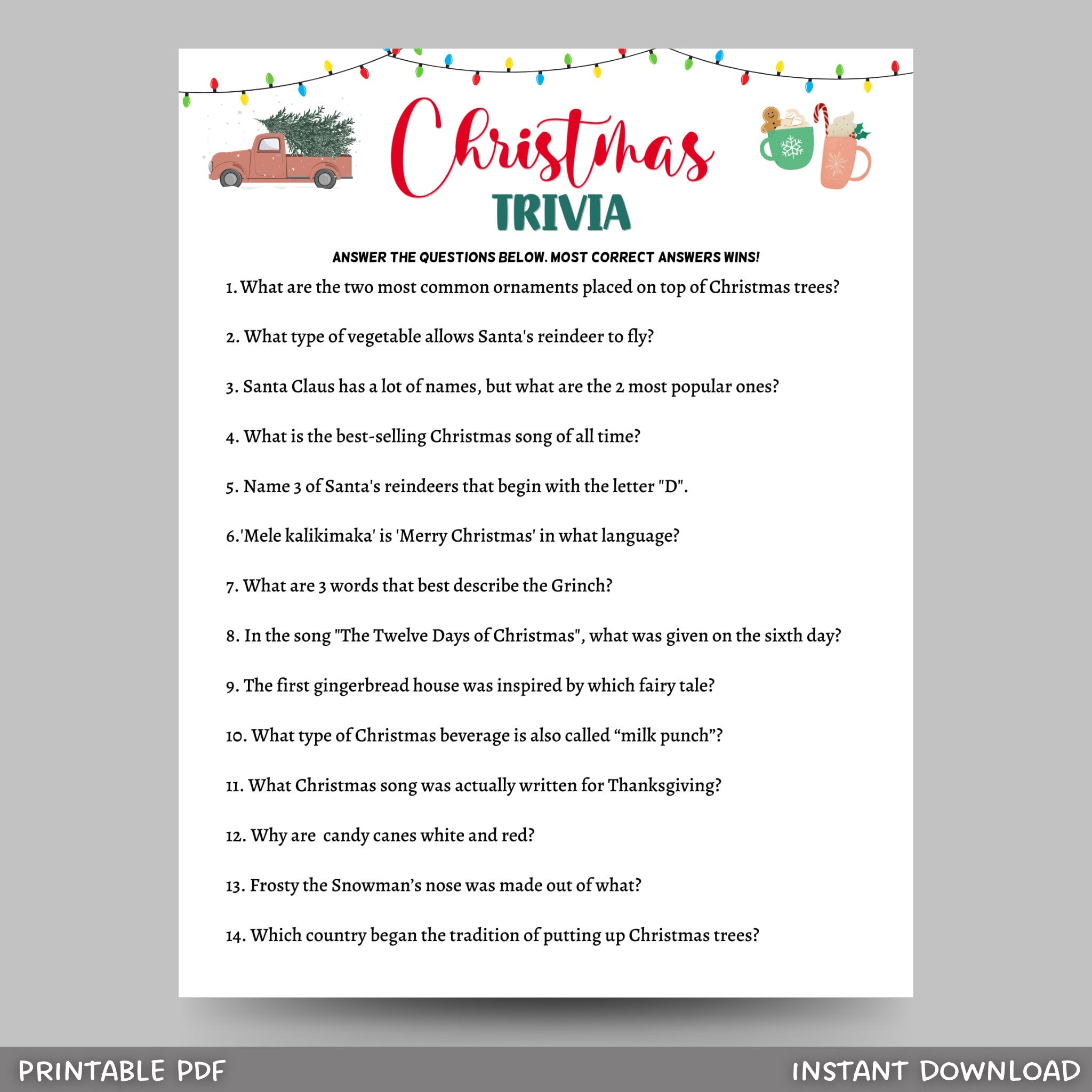 christmas trivia game printable – scribbled llc