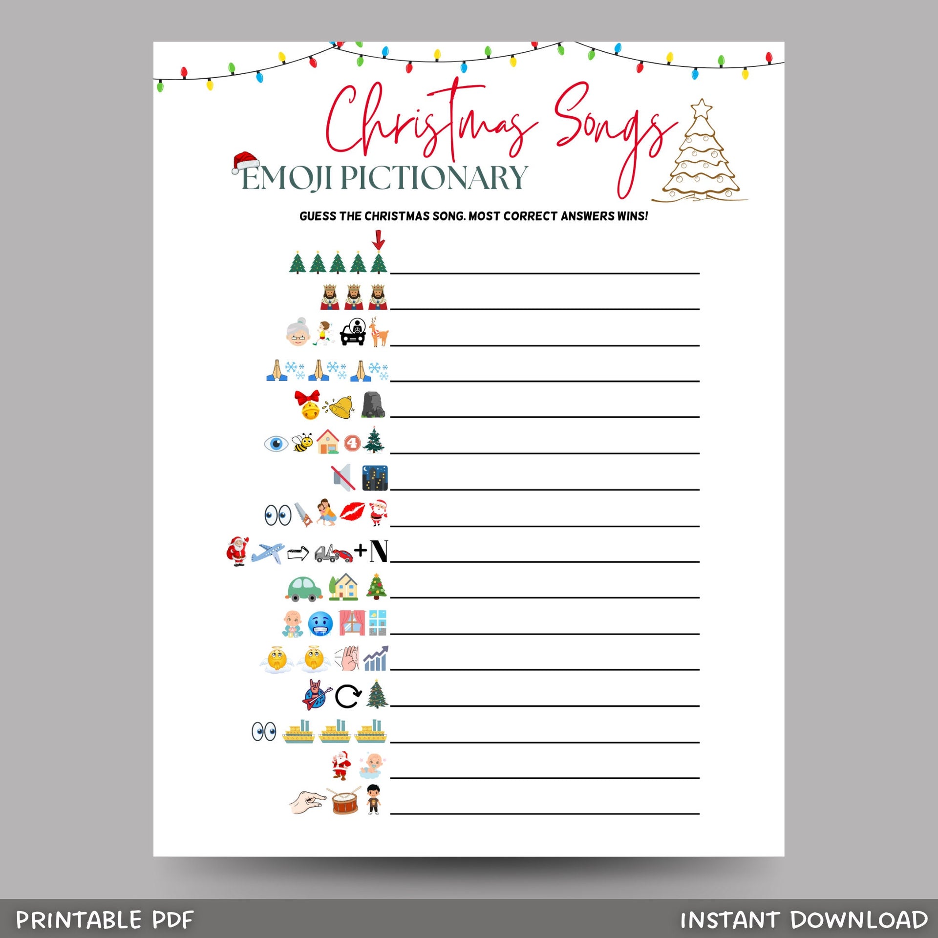 christmas song emoji puzzles game christmas songs emoji pictionary
