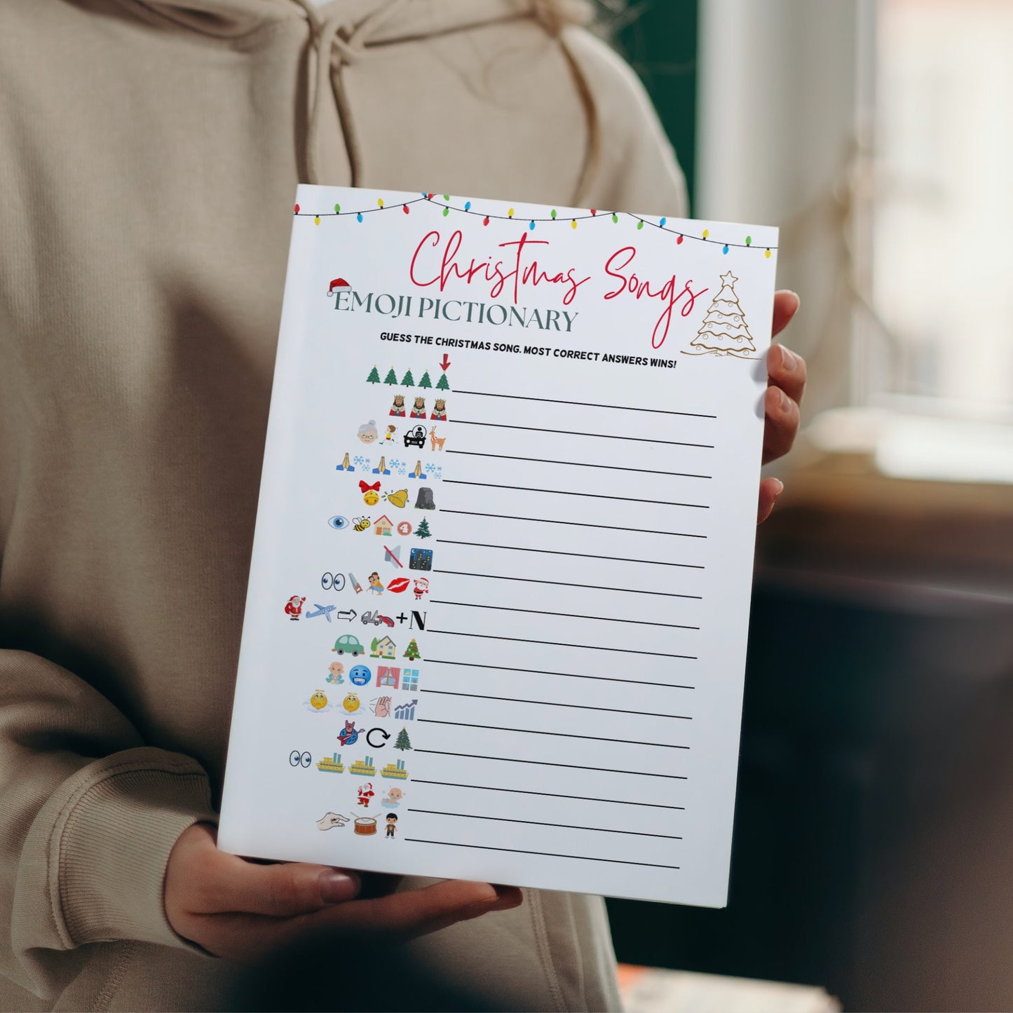 Christmas Emoji Pictionary Bundle, Printable Fun Party Game, Emoji Quiz, Office Game, Family Game, Classroom Game, Song Movie Phrase Emoji