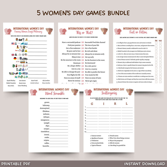 International Womens Day Games Printable, Womens History Month Party Game, Emoji Pictionary, Trivia Game, Icebreaker Game, Feminist Activity