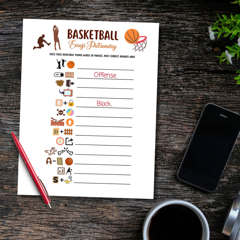 Basketball Party Games Printable, Tailgate Party Activity Adults &amp; Kid ...