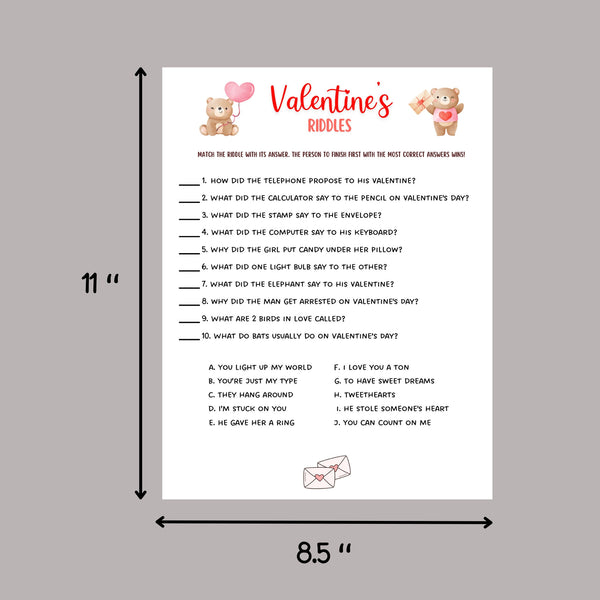 Valentines Day Game For Kids Printable, Classroom Party Activity ...