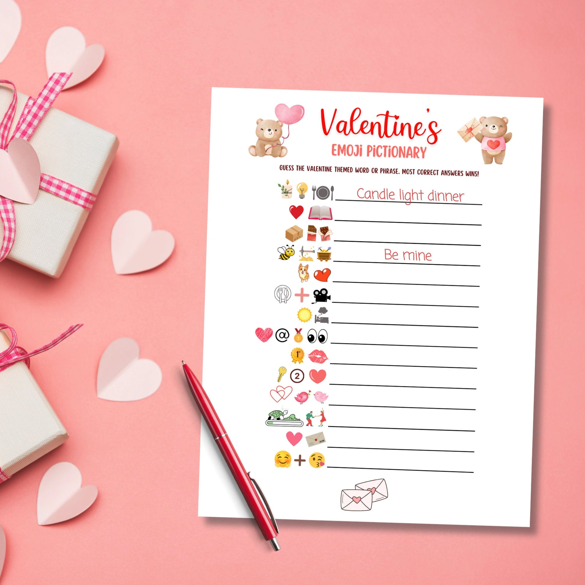 Valentine's Day Game Bundle For Kids Printable, Valentines Kid Games, Fun Family Games, Valentines Party Games, Valentine Classroom Activity