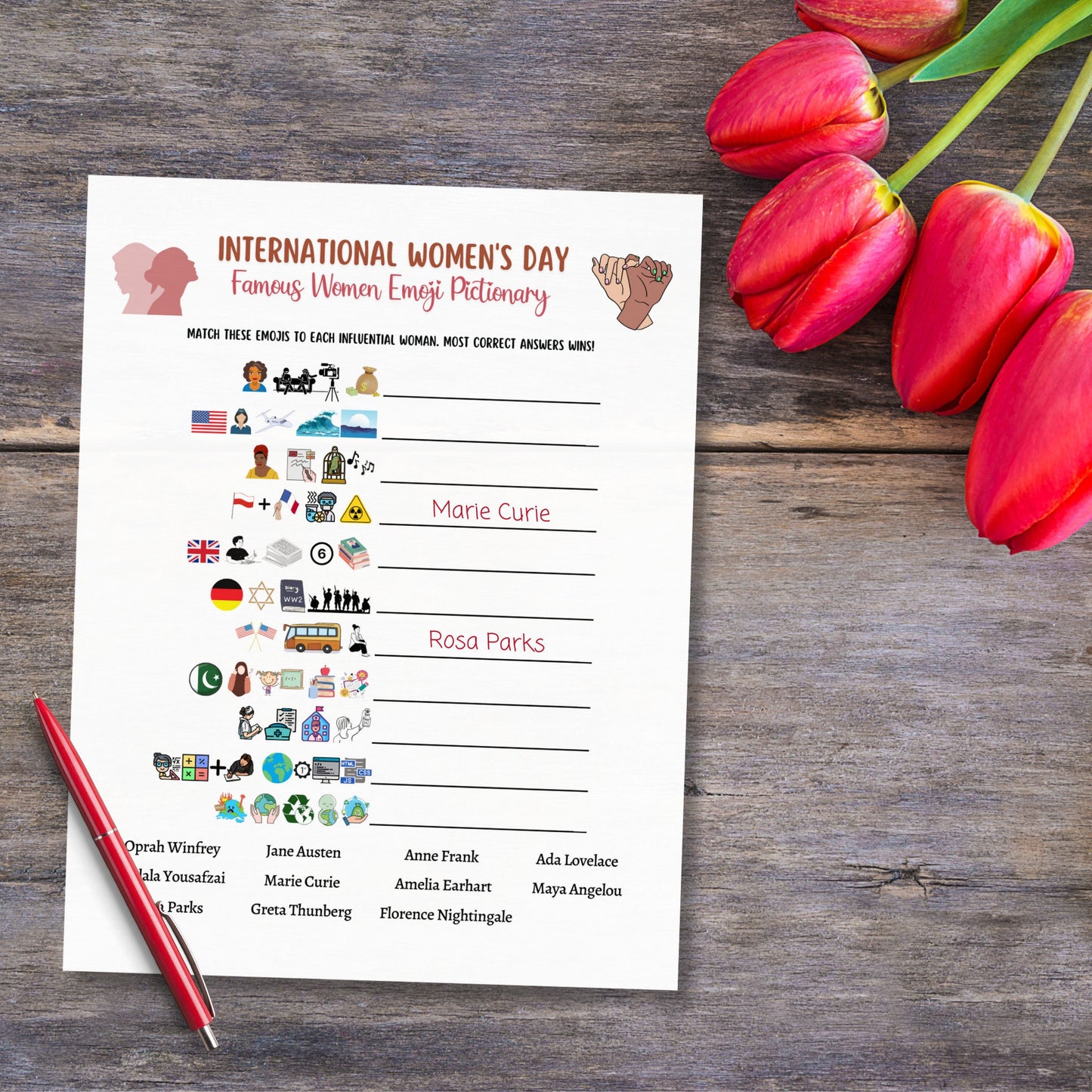 International Womens Day Games Printable, Womens History Month Party Game, Emoji Pictionary, Trivia Game, Icebreaker Game, Feminist Activity