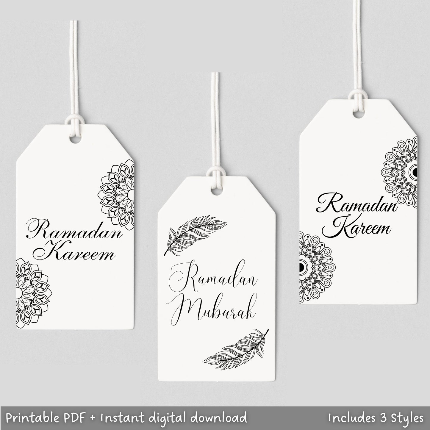 Make gift giving extra special with these printable simplistic and modern digital Ramadan Mubarak gift tags! Includes 3 different styles that are minimalistic! Simply purchase, download, print and gift away!
