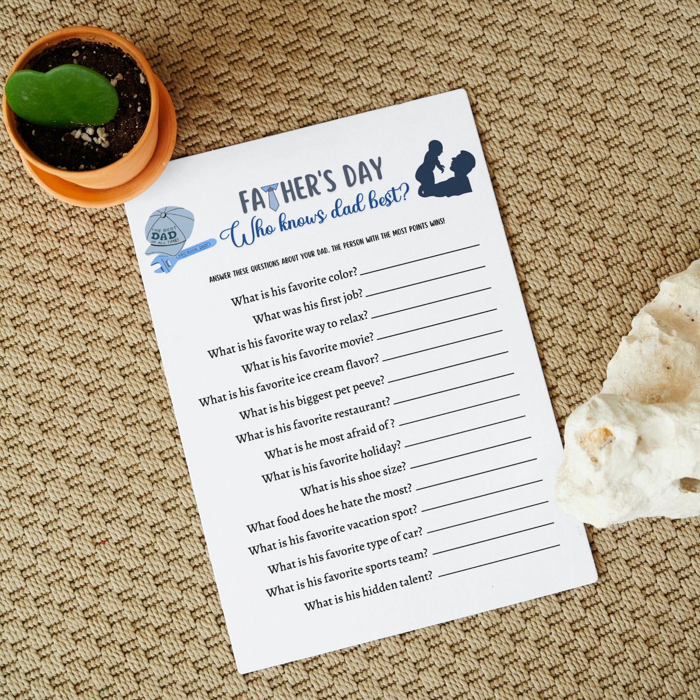 Father's Day Game Bundle Printable, Fathers Day Ideas, Fun Party Game, Activity Kids & Adults, Family Game, Classroom Game, Dad Jokes Trivia