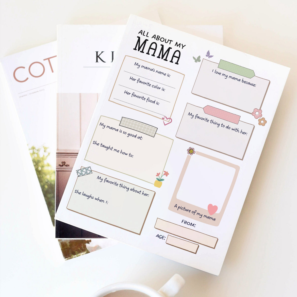 All About My Mom Survey Printable, Mothers Day Gift Idea – Scribbled LLC