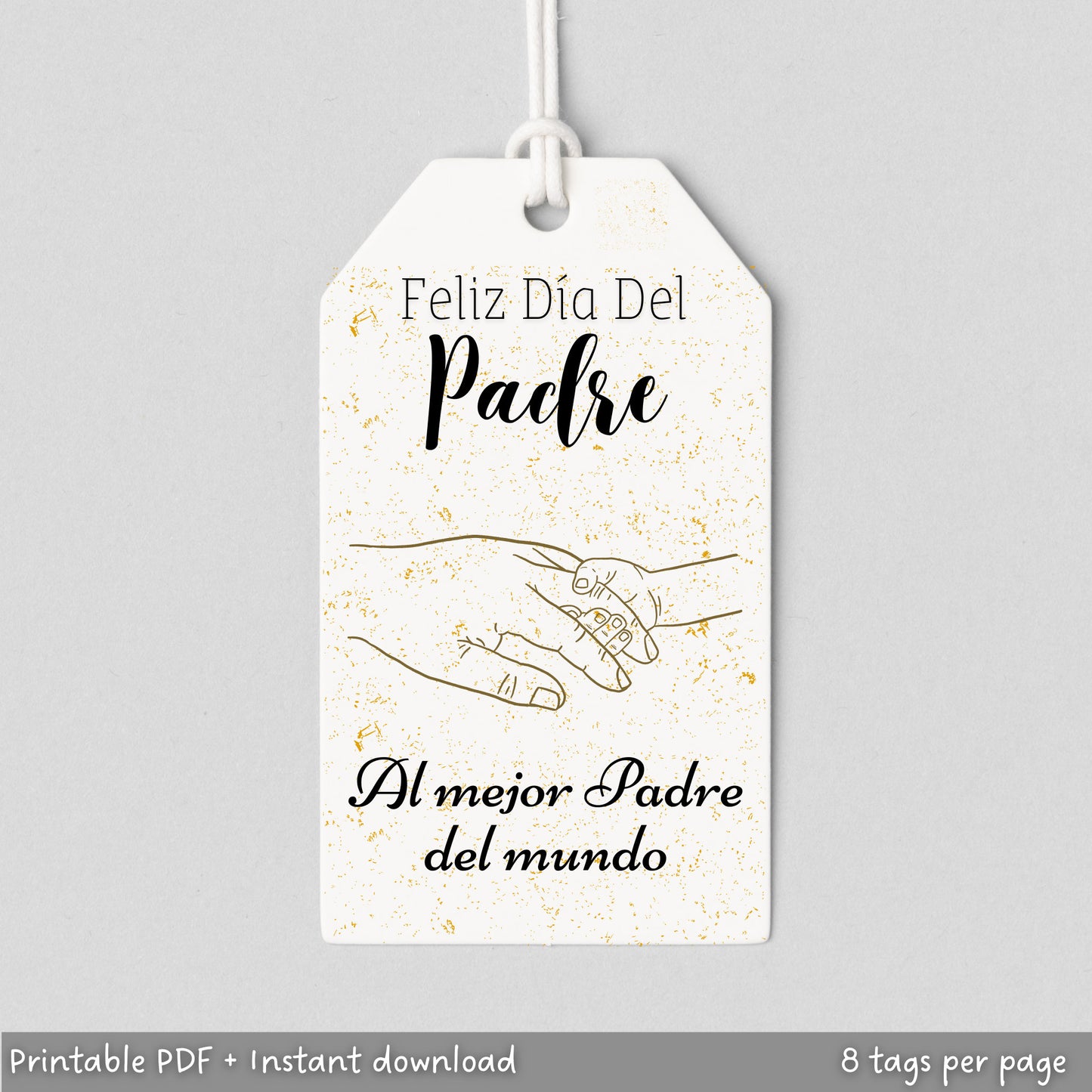 These Spanish Feliz Dia Del Padre Fathers Day Gift Tags are an instant digital download! Simply download, print, use a hole punch to put a ribbon in and gift away! These add a perfect finishing touch to your special and thoughtful gift for dad!