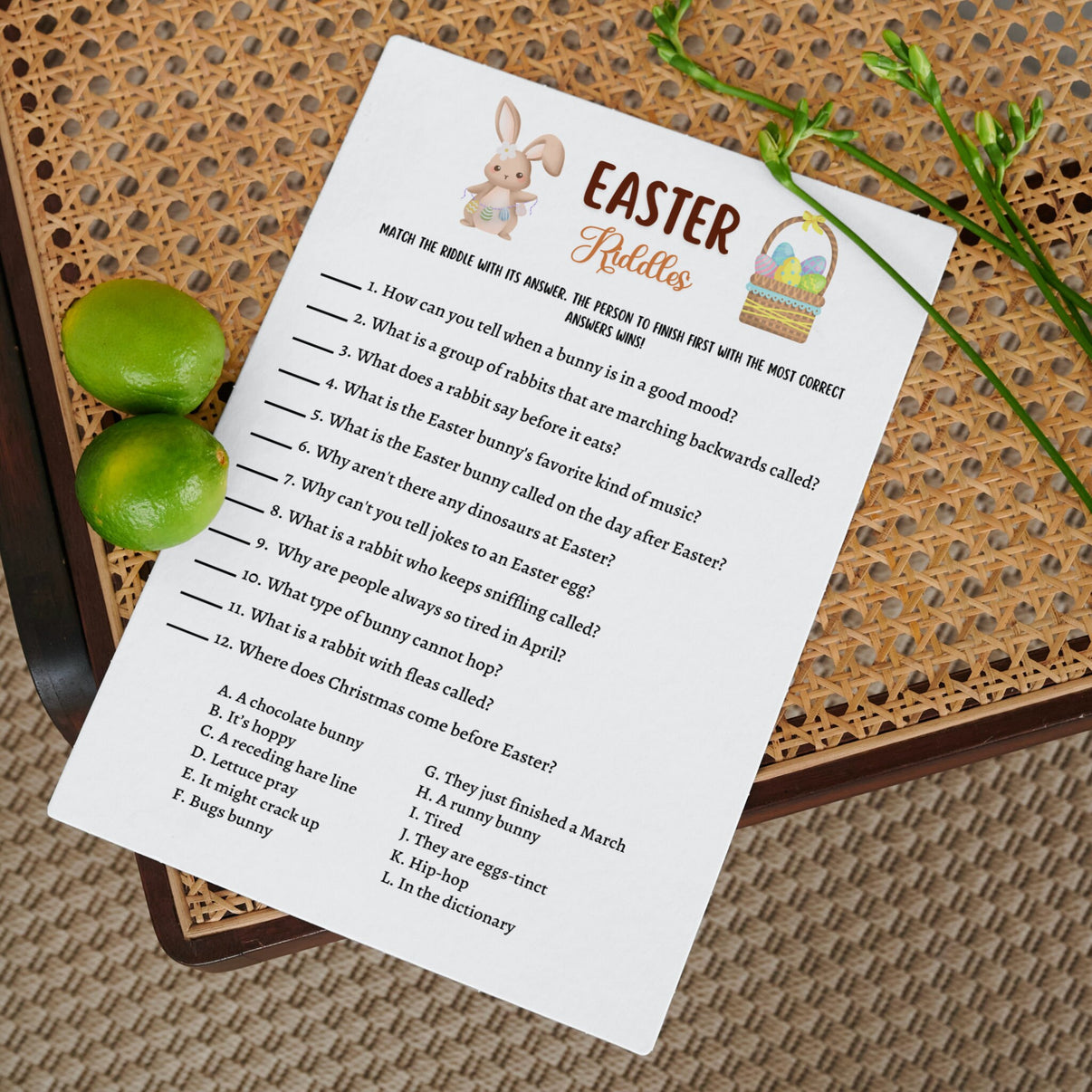 Easter Games Printable, Party Activity for Adults &amp; Kids – Scribbled LLC