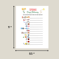 Spring Emoji Pictionary Party Game Printable, Springtime Activity for ...