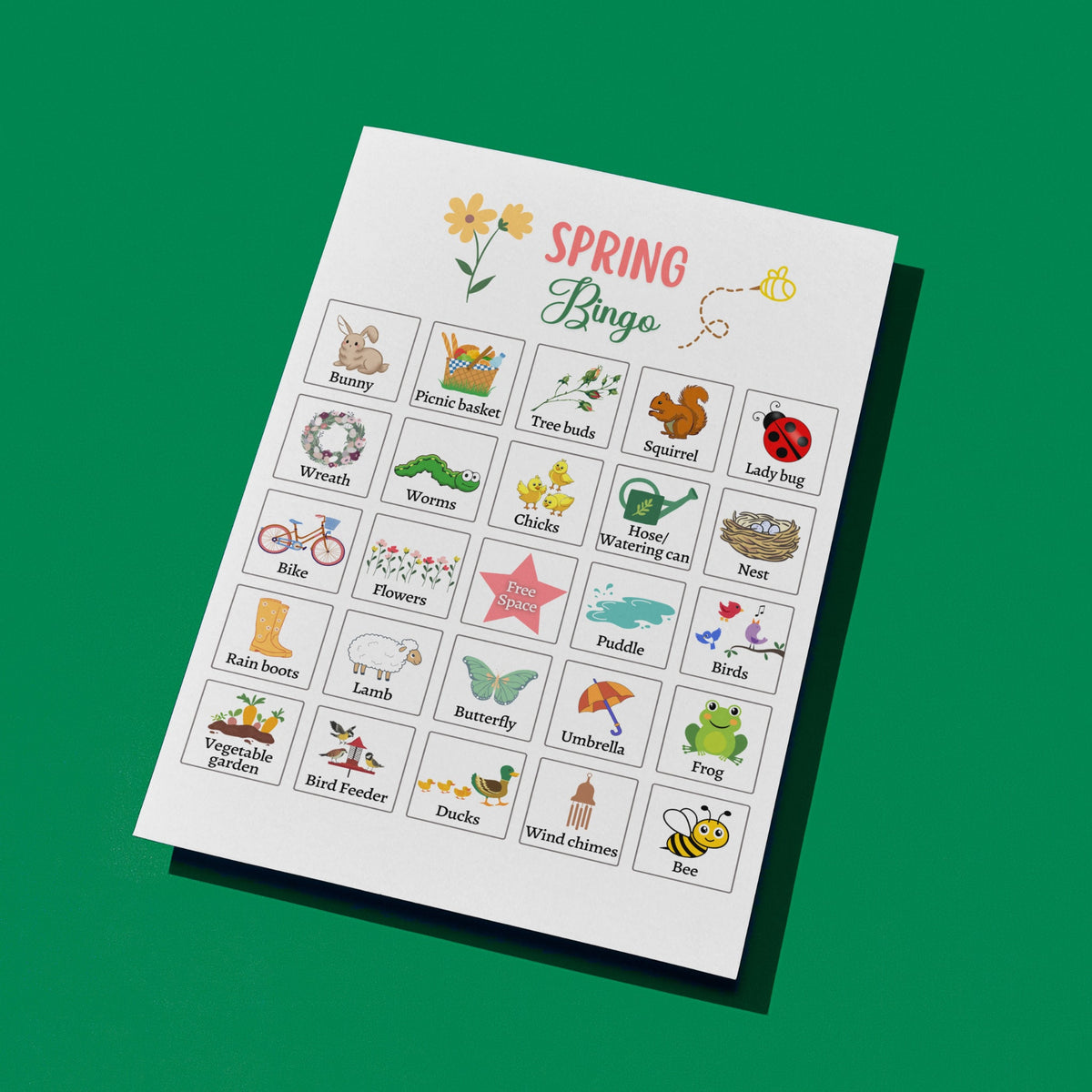 Spring Games Printable, Springtime Party Activity for Adults & Kids ...